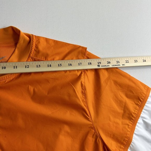 Nike 1/4 Zip Pullover Short‎ Sleeve Orange White Mens Size Large Mesh Lined Golf - Picture 9 of 10